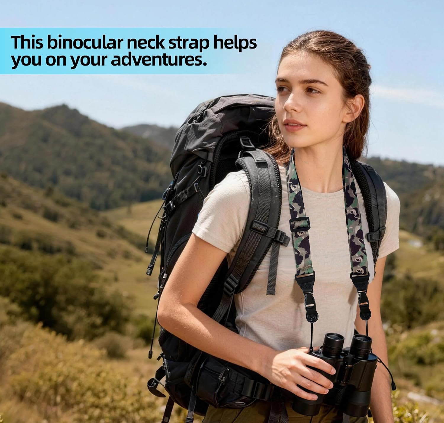Adjustable Shoulder Strap:Comfortable iPad Strap Nylon Neck Lanyard for iPad/Samsung Tablet Case,Camera Binocular Crossbody Laptop Luggage Bag(Camouflage color)
