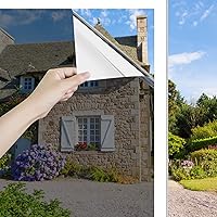 Vista 11 de Ohmywor Película de privacidad unidireccional para ventana, bloqueo solar, anti UV, película de tinte para ventana, control de calor, espejo diurno