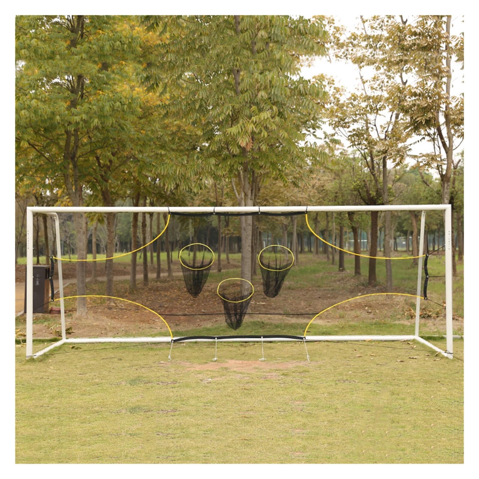 Rete da Calcio 1PC 3-Hole Soccer Goal Shooting Precision Training Tool Multi-Target Soccer Training Net 5 7 11 Dimensioni