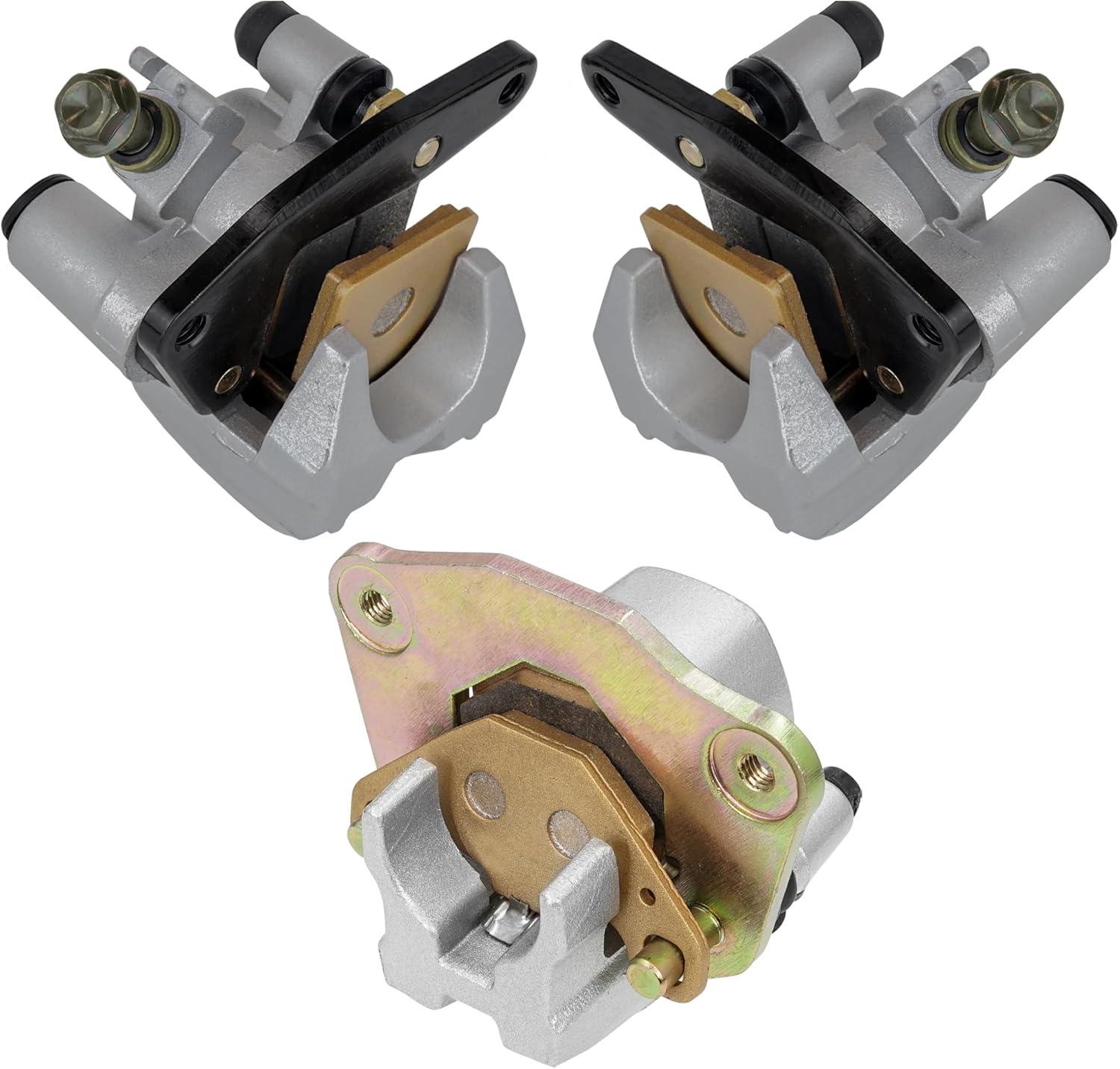 Caltric Front and Rear Brake Caliper Compatible with Suzuki Vinson 500 LT-A500F LTA500F 4X4 Auto 2003-2004