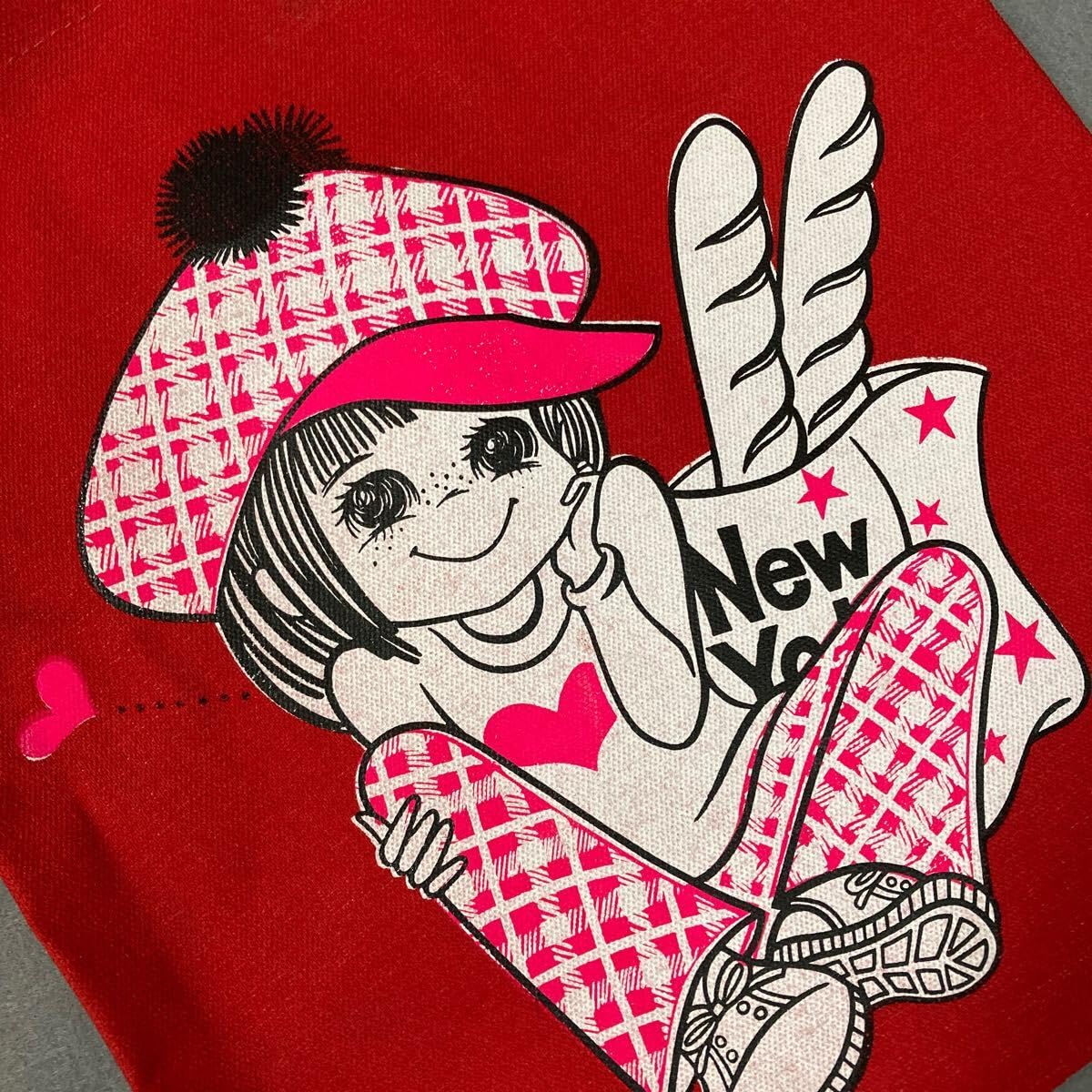 Amazon.co.jp: 昭和レトロ 女の子イラストバッグ 当時物 レトロポップ