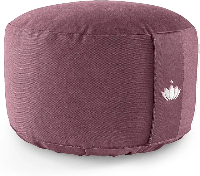 Lotuscrafts Yoga Cushion - Extra High 20cm Seat, GOTS Certified, Washable Cover