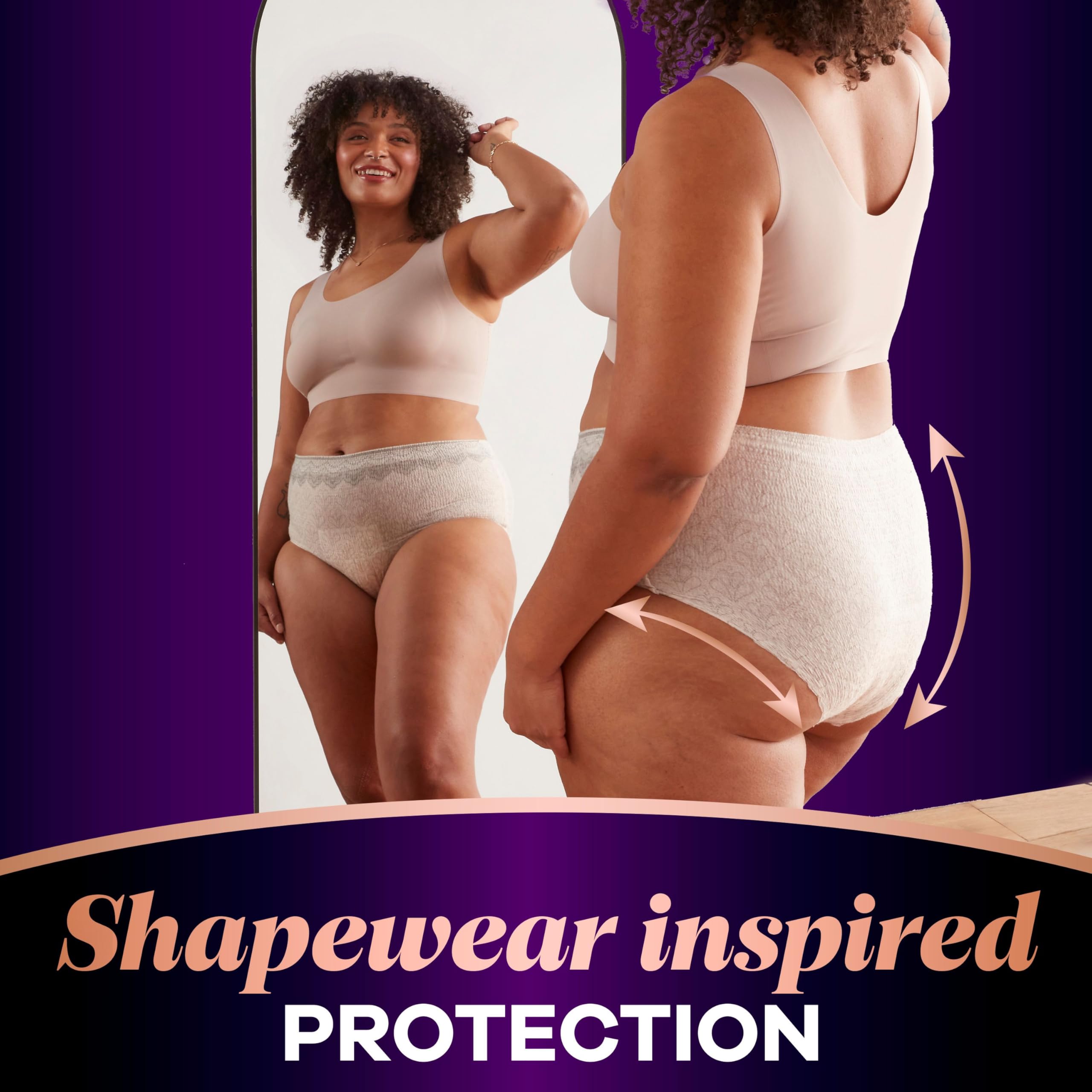 Always Discreet Boutique, Inkontinenz & Postpartum Unterwäsche für Damen, hohe Taille, Größe S/M, Rosa, maximale Saugfähigkeit, Einweg, 20 Stück