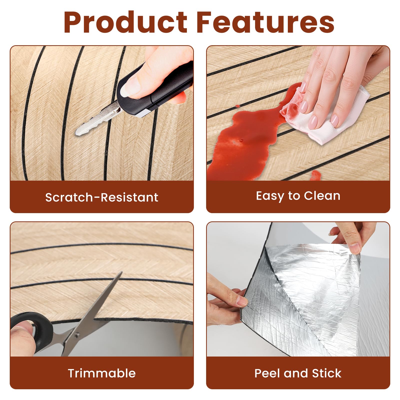 Panel de pared de listones gruesos autoadhesivo 3D de grano de madera | Adhesivo de papel tapiz insonorizado resistente a la humedad para pared y techo (299,7 x 40 cm)