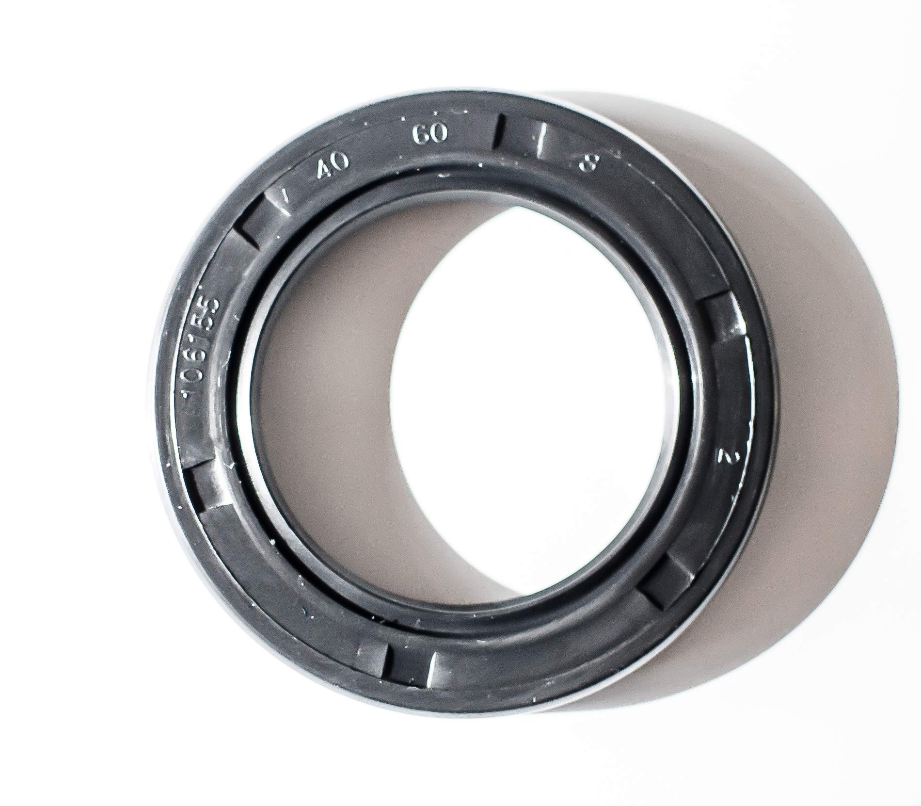 EAI Oil Seal 40mm X 60mm X 8mm TC Double Lip w/Spring. Metal Case w/Nitrile Rubber Coating