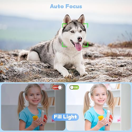 Miniatura 4 de Saneen Cámara digital, cámaras 4K para fotografía y video, cámara de vlogging con pantalla táctil WiFi de 64 MP para YouTube con Flash, tarjeta SD