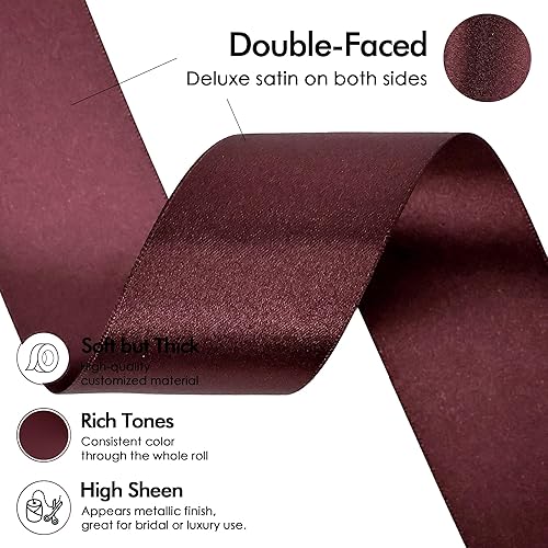 Vista 744 de MEEDEE Orange Satin Ribbon - 1.5 inch Double Faced Satin Ribbon, 50 Yards - Neon Tangerine - For Christmas, Thanksgiving, Halloween, Weddings