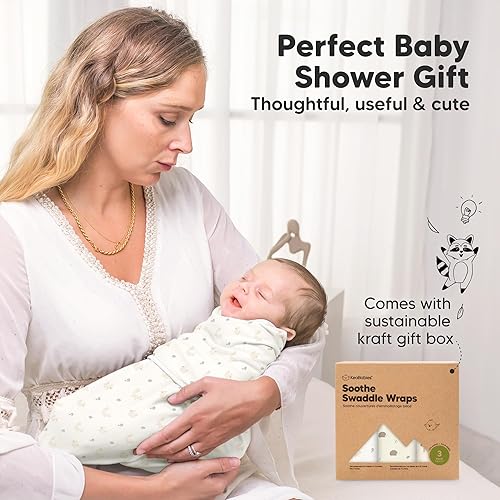Vista 386 de Paquete de 3 mantas orgánicas para dormir para bebé, para recién nacido, envolturas ergonómicas para bebés de 0 a 3 meses, sacos para dormir, Abc