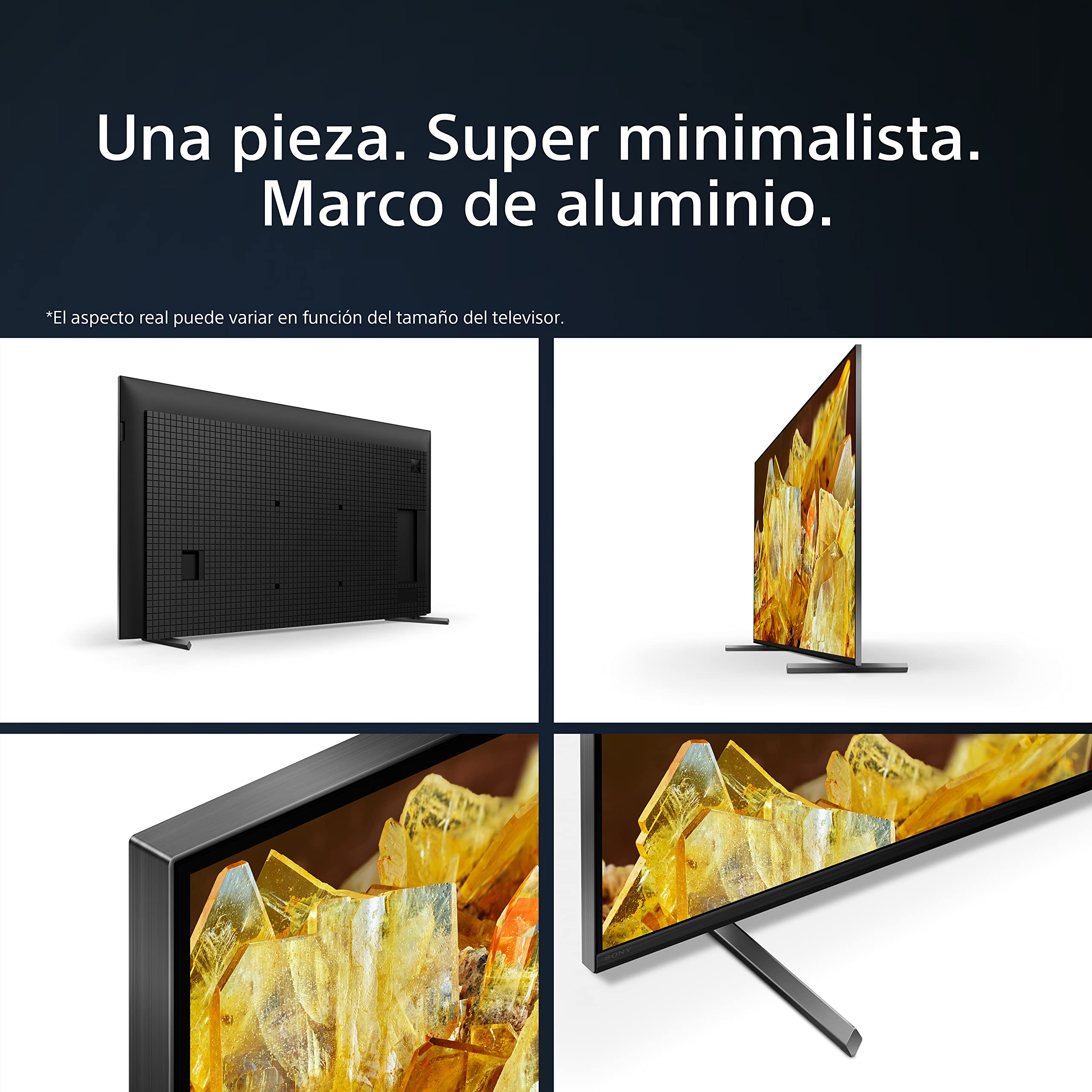 Sony BRAVIA XR-85X90L, 85 Pulgadas, TV Full Array LED, 4K HDR, Smart Google TV, Funciones Eco, Bravia Core, Menú Gaming para PlayStation5, Marco de Aluminio
