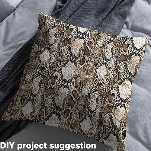 Miniatura 3 de The Yard - Tela con estampado de piel de serpiente marrón y negra para sillas, sofá, tela impermeable de animales salvajes para tapicería y