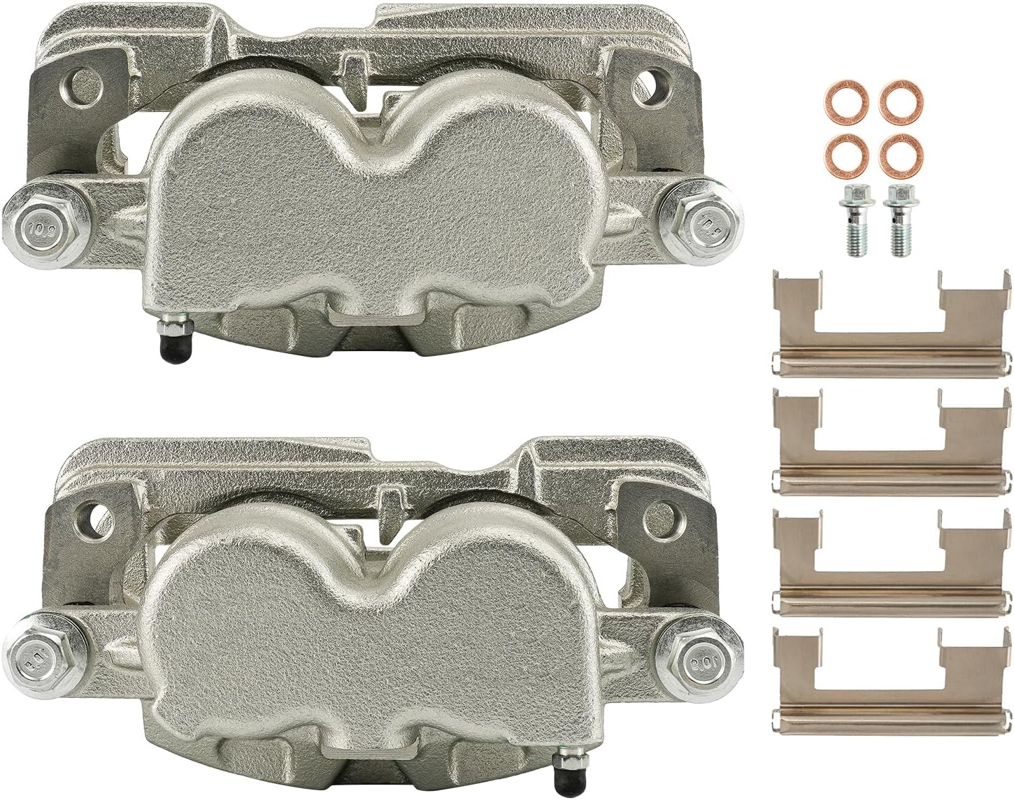 Torchtree Front Brake Caliper 18B4728 + 18B4729 Replacement For 1999-2006 Silverado 1500, 2001-2010 Silverado 2500 HD, 2000-2006 Tahoe, Sierra 1500, Pair Set of 2 Front Driver and Passenger Side