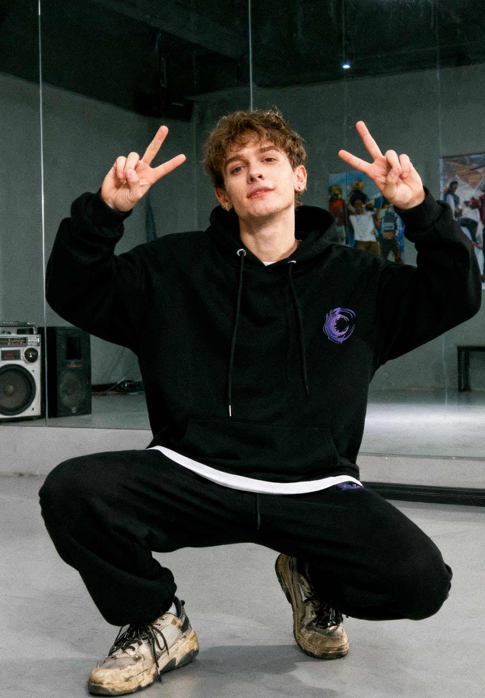 Moshtashio Felpa Uomo con Cappuccio Unisex Felpe Oversize Abbigliamento Casual Inverno Hip Hop Sweatshirt Hoodie Oversize Streetwear