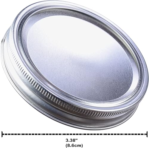 Miniatura 6 de Tarros Mason Tapas y Bandas Boca Regular Plateada 12 Piezas