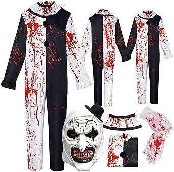 Art the Clown Costume Are the Clown Cosplay with Gloves Set Halloween Role Playing