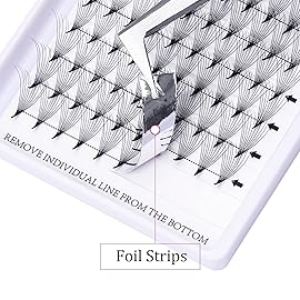 Premade Fans Eyelash Extensions 10D 0.07 C Curl Black Pointed Base Middle Stem Volume Lashes Natural Lash Fans Premade (10D-0.07C, 9-17mm)