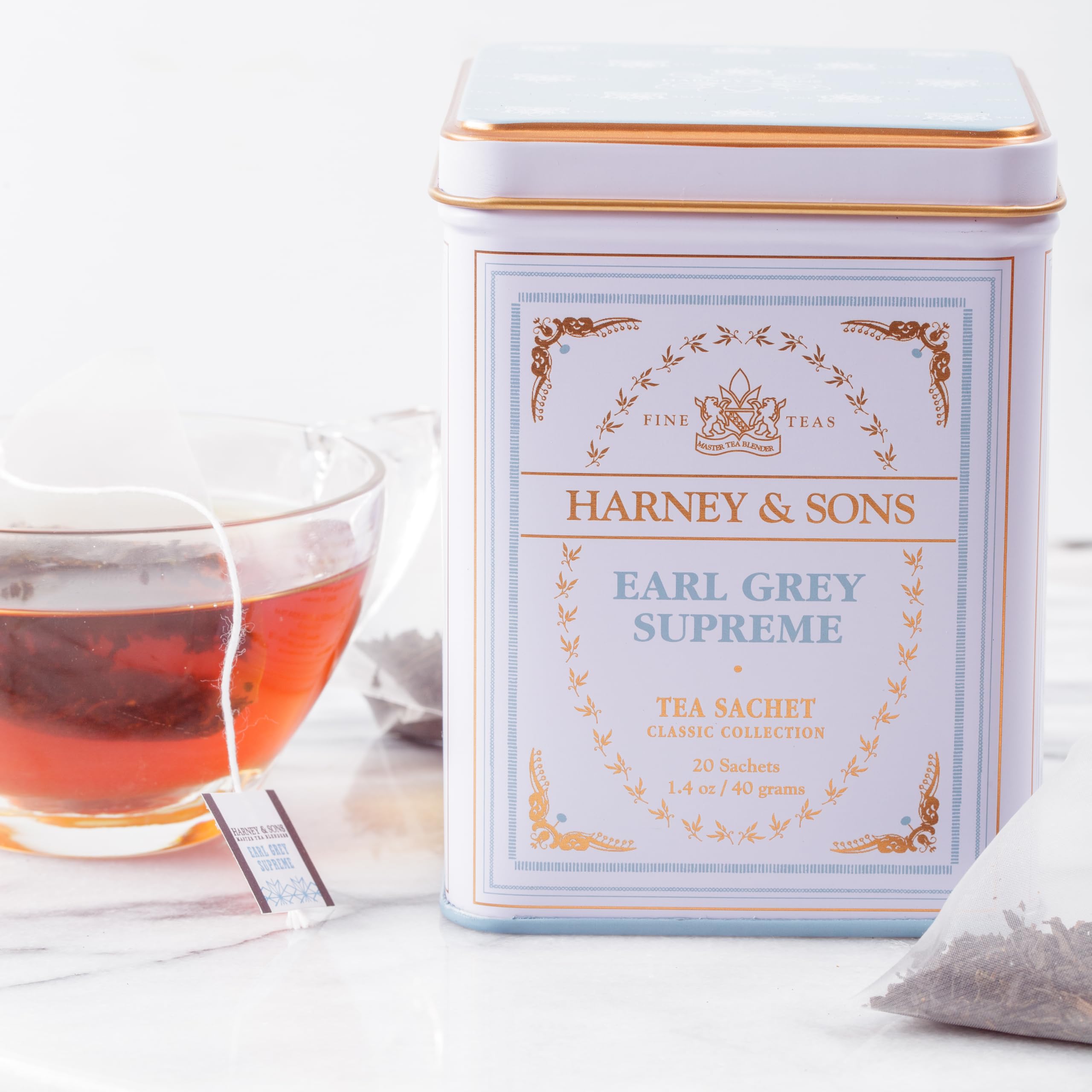 Harney & Sons Black Tea, Earl Grey Supreme, 20 Sachets
