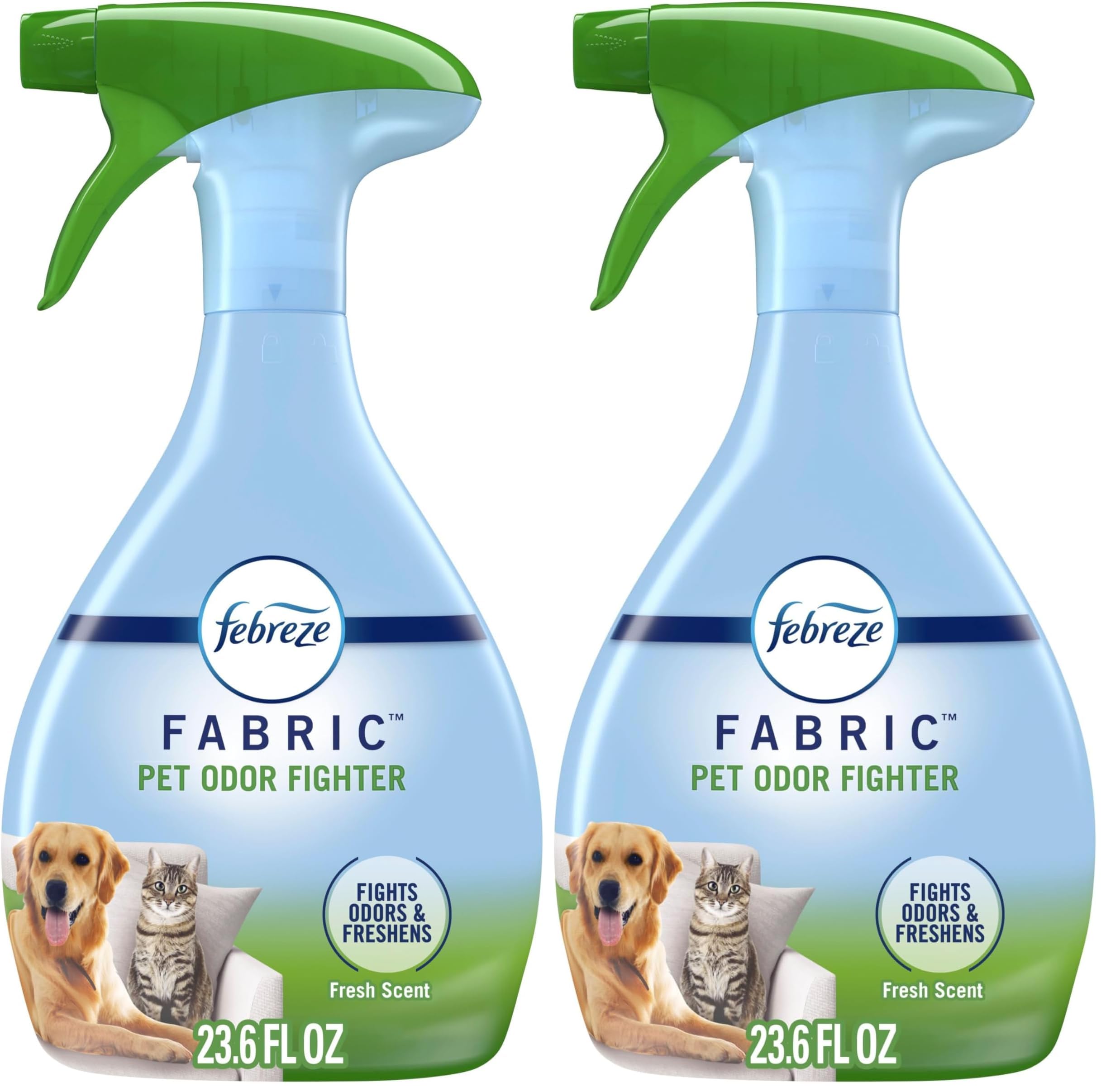 Febreze Fabric Spray Air Freshener, Odor-Fighting Fabric Refresher, Sneaker Balls Alternative, Couch Cleaner, Linen Spray, Multi-Use, Pet Odor Fighter Scent, 23.6 fl oz (Pack of 2)