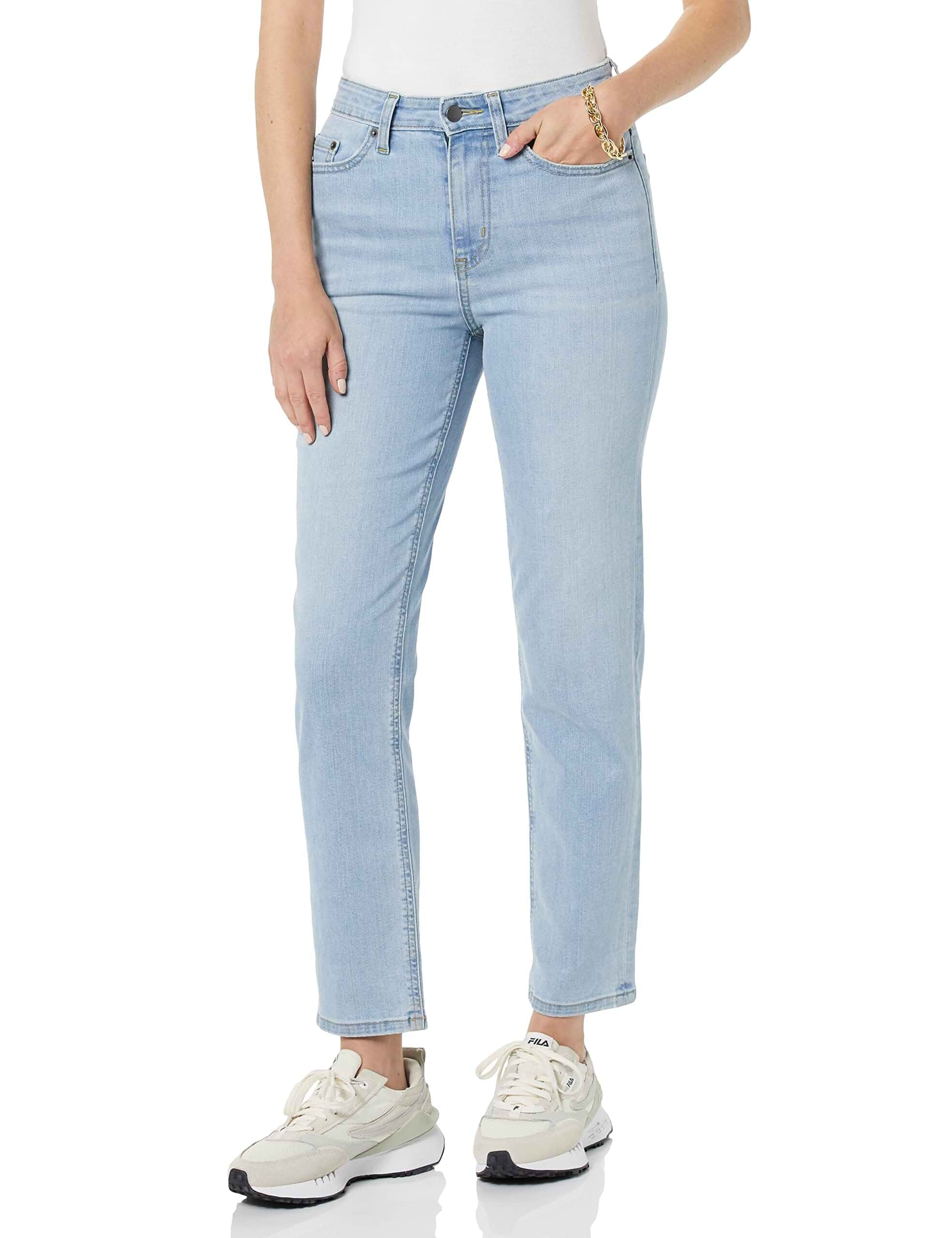 Amazon Essentials Women's High-Rise Straight Jeans - Discontinued Colors Jeans · Regular