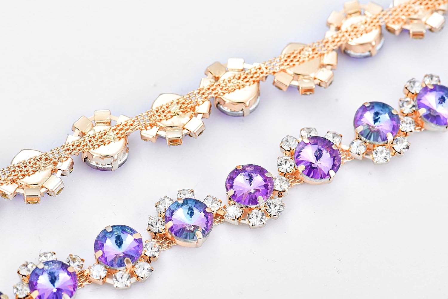 KAOYOO 1 Yard Crystal Rhinestone Chain Trim for Sewing Crafts,DIY,Decoration