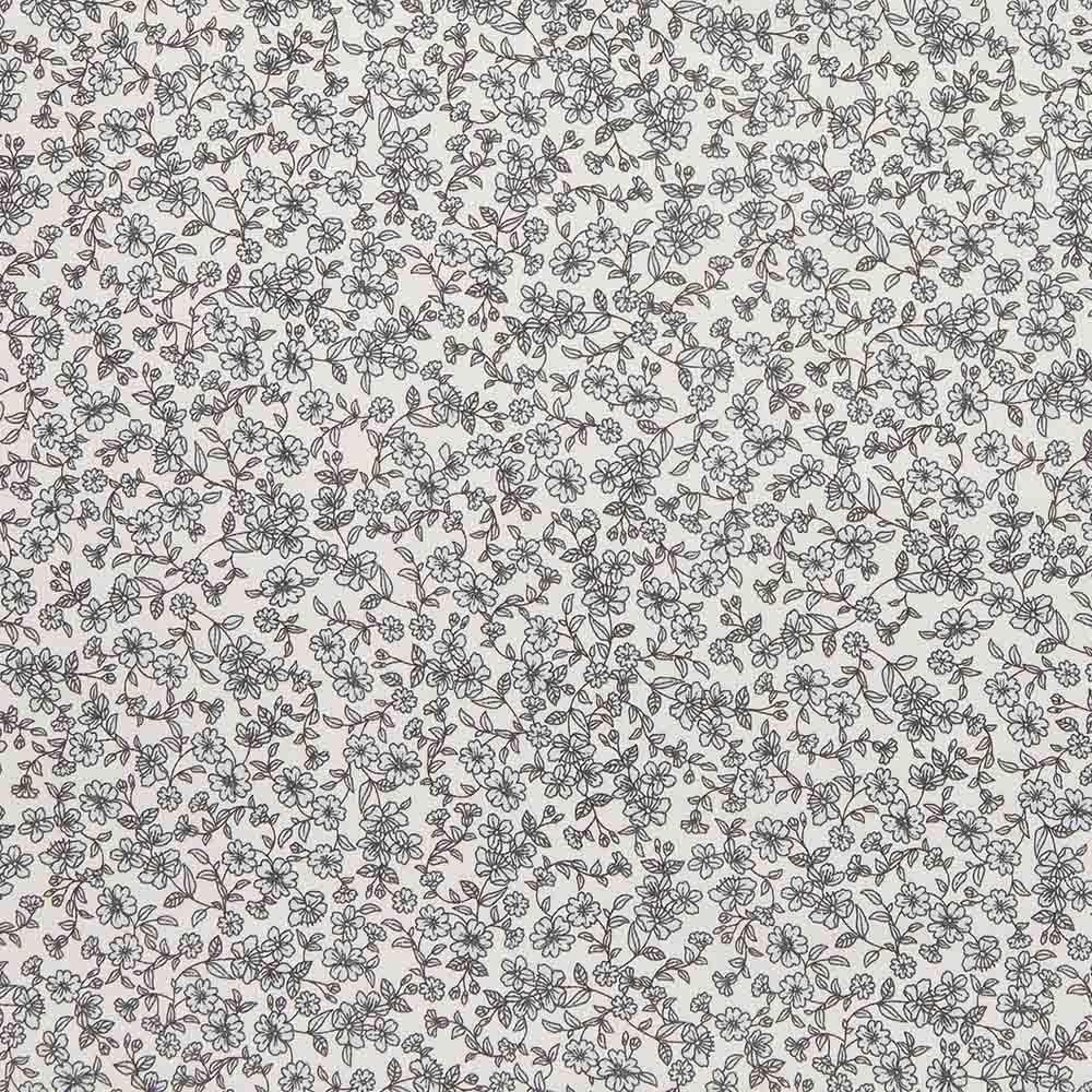 Dekoth -Cotton Fabric 100% Cotton Printed Poplin Woven Bundles Quilting Supplies for DIY Crafting Patchwork Sewing, cuttable 39 x 56 in' (1.1 Yard) (Off White w/Light Blue Floral)