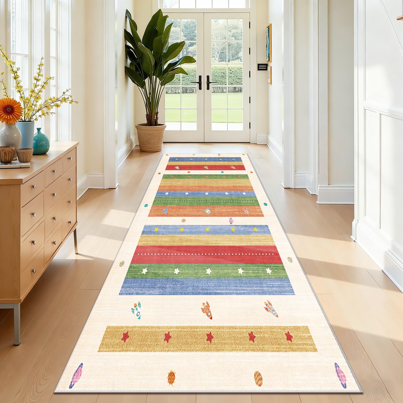 Dywanik kuchenny przed zlewem długi korytarz antypoślizgowy dywanik zmywalny dywanik wejściowy do wnętrz dywan 120 x 280 cm do pralni, sypialni, łazienki, sypialni