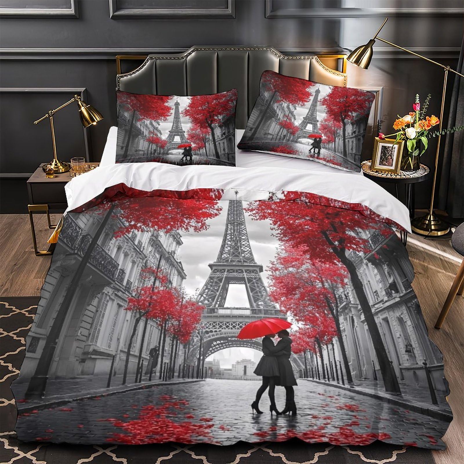 Housse de couette panda 3D en microfibre ultra douce zip