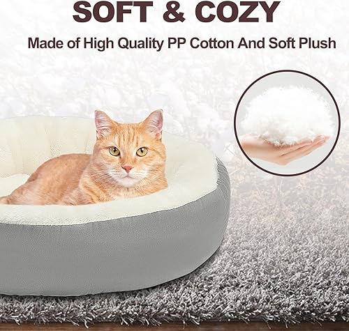 Miniatura 2 de Rypet Cama para gatos con calefacción para interiores, suave y acogedora cama para mascotas con temporizador y temporizador, camas para perros con