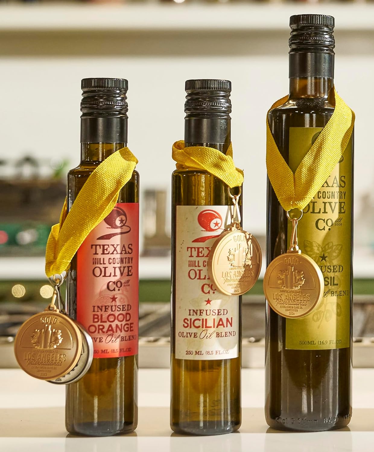 Texas Hill Country Olive Co Sicilian Infused Olive Oil - Cold Pressed Gourmet EVOO Olive Oil - Great for Dressing Dipping Marinade - No Artificial Flavors or Added Sugar - Made in Texas (8.5 Fl Oz)
