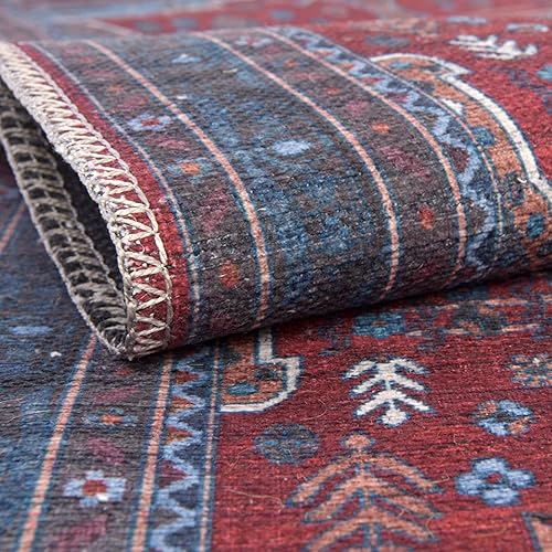 Miniatura 6 de Unique Loom Mangata Collection - Molly (Runner 2' 0" x 6' 0", rojo y azulmarfil)