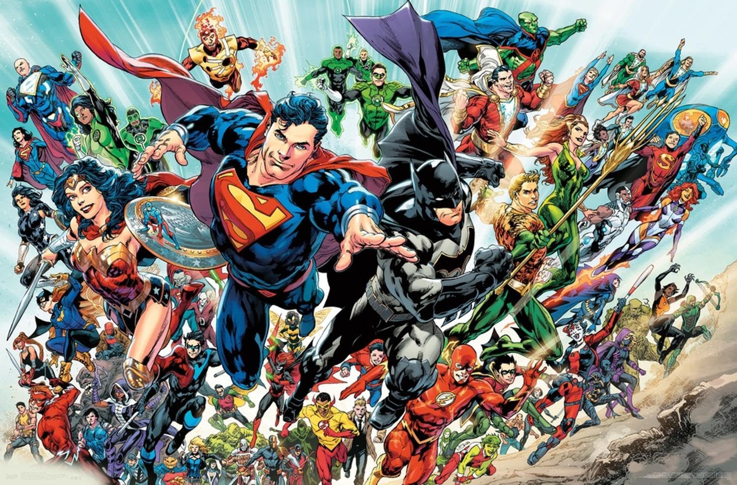 DC Comics Justice League Rebirth - Group Wall Poster, 19L" x 13W", Premium Unframed Version