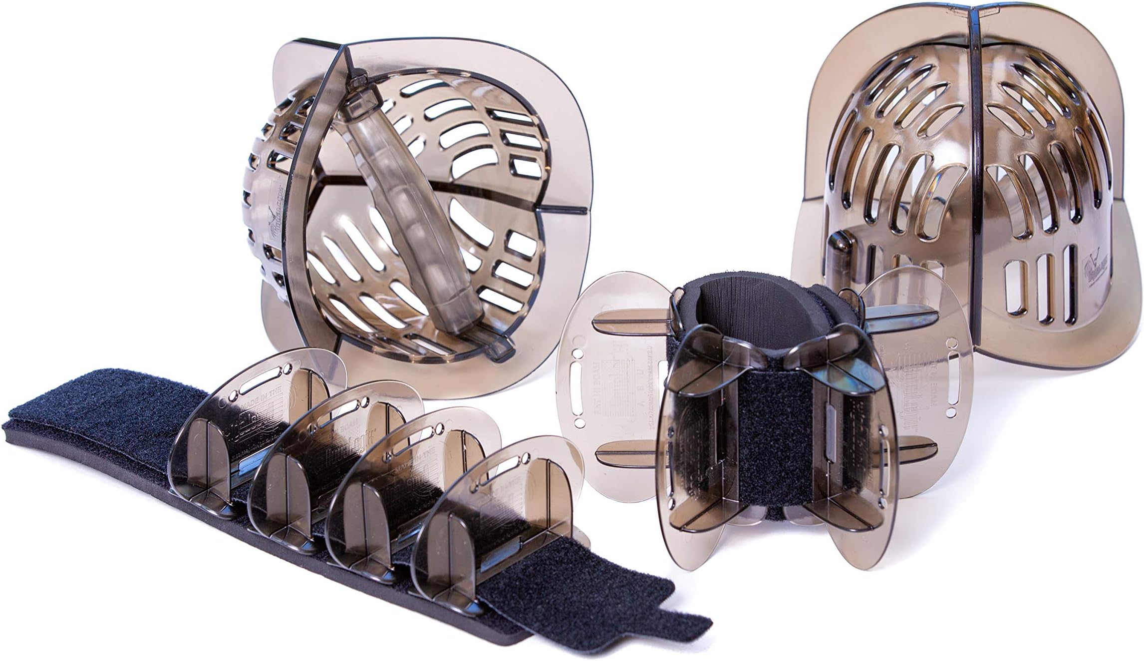 Total Body Pool Weights for Water Exercise Bundle, Polycarbonate Upper Body Bells & Padded Lower Body Fins, Aqua Therapy, Pool Exercise, Water Aerobics, Color Indicate Resistance Level