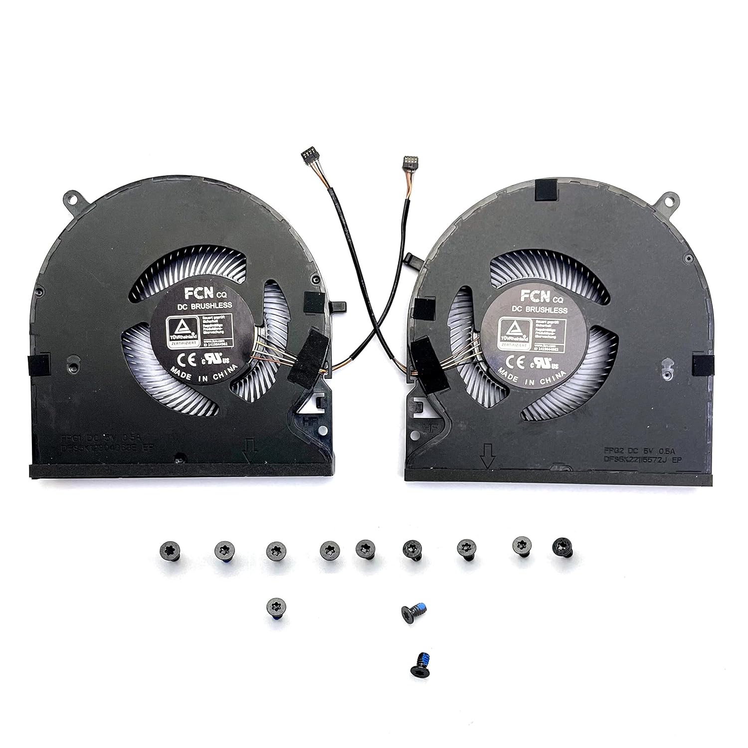 Bestparts New CPU+GPU Cooling Fan Replacement for Razer Blade 15" Advanced (2021) | RZ09-0409, Razer Blade 15" (2022) | RZ09-0421 DFS5K12304363E DFS5K22115572J 5V 0.5A with 12x Bottom Cover Screws