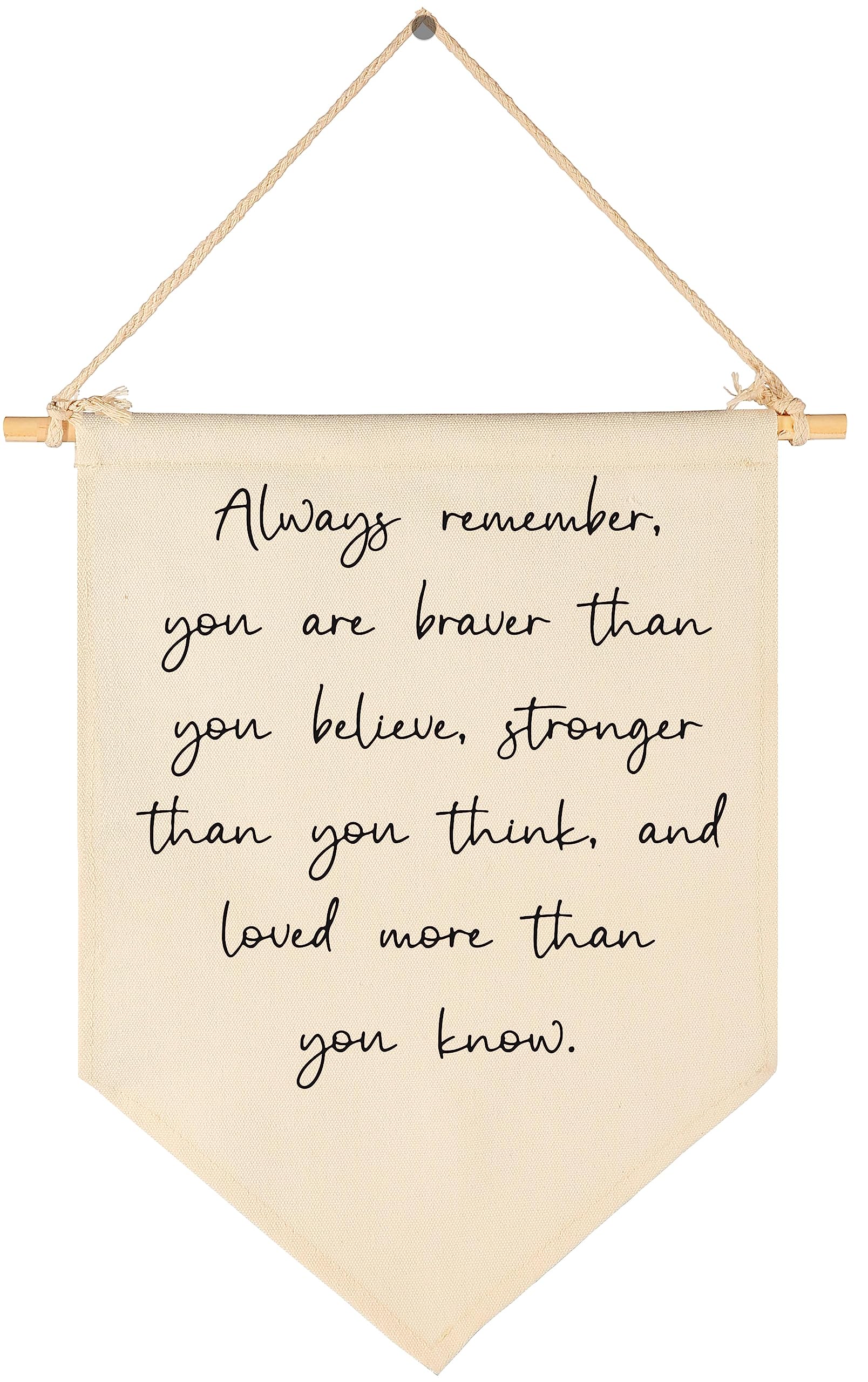 Always Remember,You Are Braver-Flag Sign Present for Baby Newborn Boys Girls Kids-Banner Pennant Wall Decor Present for Nursery Bedroom Playroom -Baby Gift Shower-New Home Christmas Gift