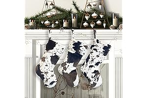 ELEGANTPARK Christmas Stockings 3 Pack: Cow Christmas Stockings