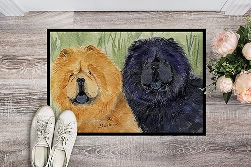 Miniatura 2 de Caroline's Treasures SS7009MAT Chow Chow - Tapete para puerta delantera, 18 x 27 pulgadas, para interiores y exteriores, para entrada,
