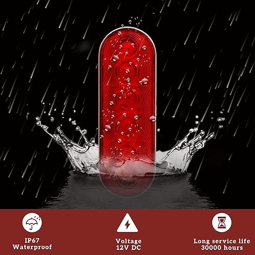 Miniatura 7 de SAUTVS 1 luz trasera LED roja UTV para Can Am Defender, montaje de luz trasera roja para Can-Am Defender/MAX HD5 HD7 HD8 HD9 HD10 2016-2025