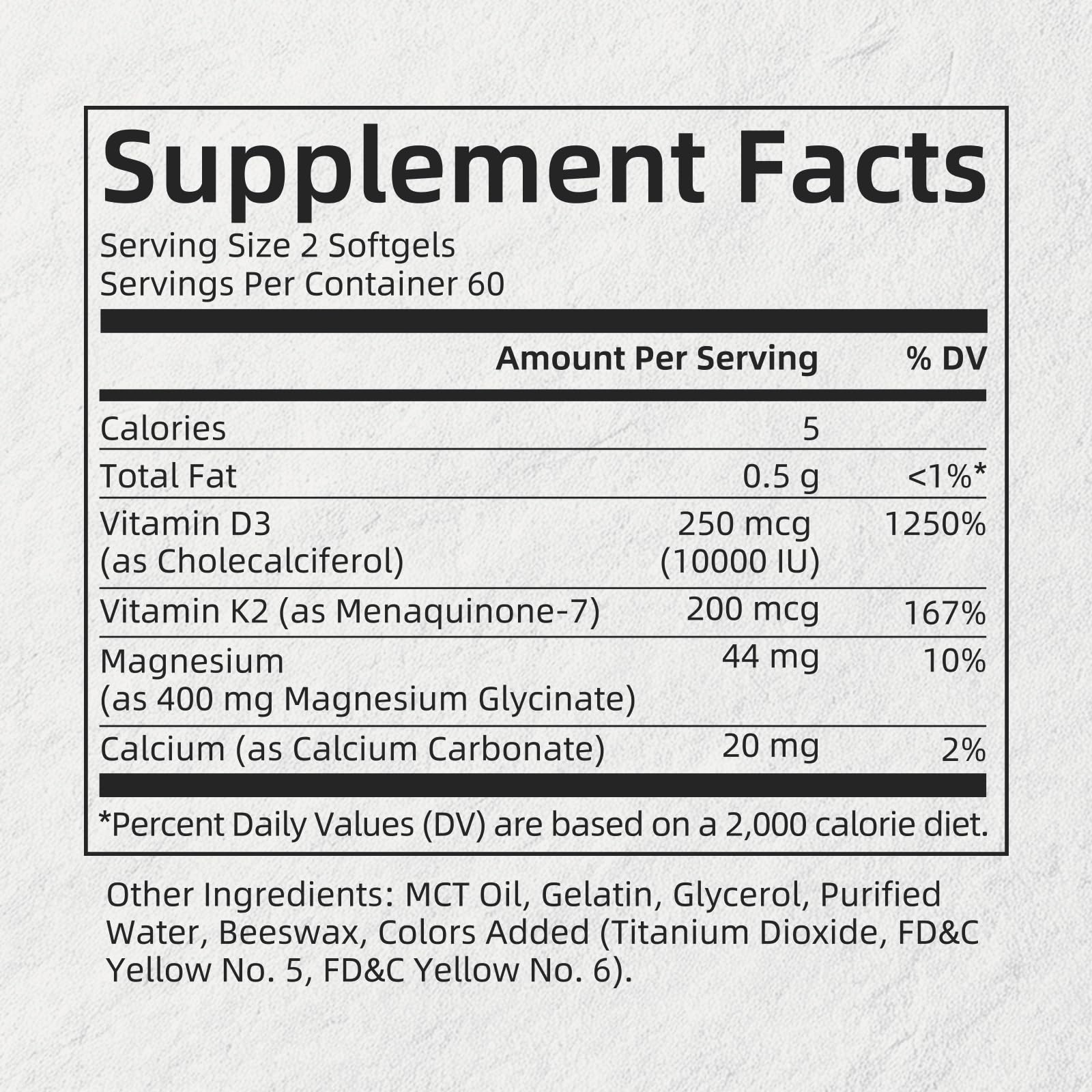 Alliwise D3 K2 Vitamin 10000 IU with Magnesium Complex Softgels, 120 Count — Amazon image 9