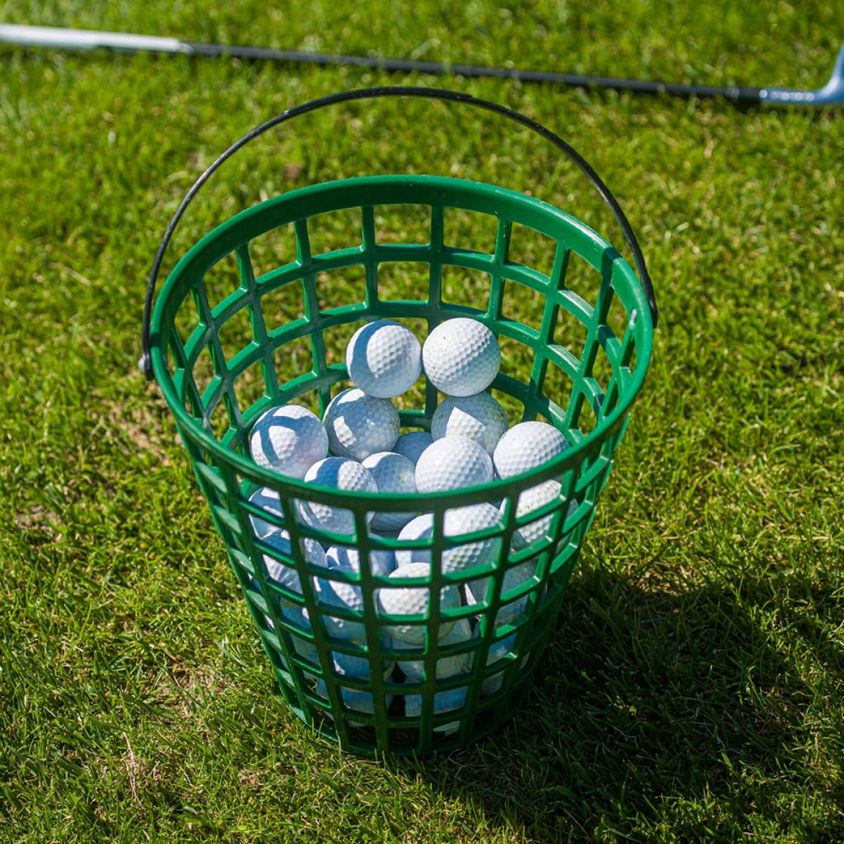 PRETYZOOM Cesta Organizadora de Balones de Golf de Plástico 2 Piezas | Verde, Capacidad para 100 Unidades, Portátil y Resistente, para Jardín y Organización de Bolas