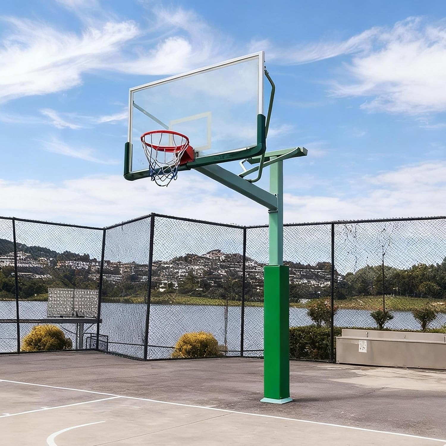70" Basketball Pole Pad 1" Thick – Heavy Duty Square Basketball Pole Padding, Goal Post Protector, Safety Cushion Foam Pad for Gym Wall, School Court, or Basement Use