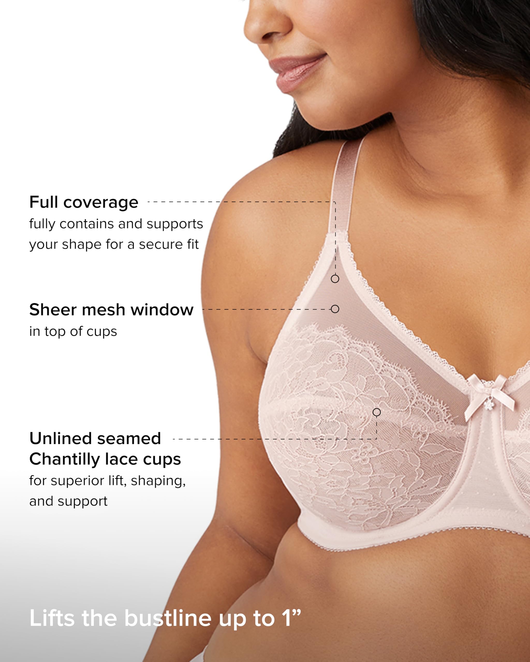 Wacoal Retro Chic Full Figure Underwire Bra Sujetador de Cobertura Completa para Mujer