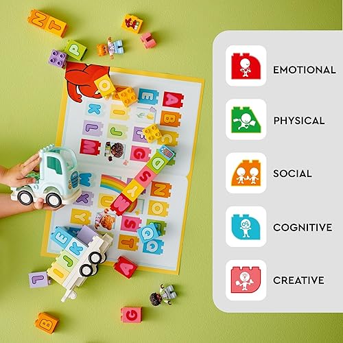 Miniatura 3 de LEGO DUPLO - Juguete de camión del alfabeto de la ciudad, juguetes educativos y de aprendizaje para niños y niñas en edad preescolar, a partir de 2