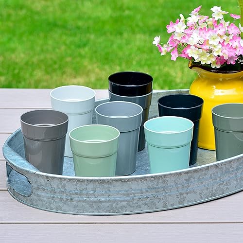 Miniatura 5 de Youngever 18 vasos de plástico para niños de 12 onzas, vasos de plástico irrompibles, vasos de plástico (color urbano)