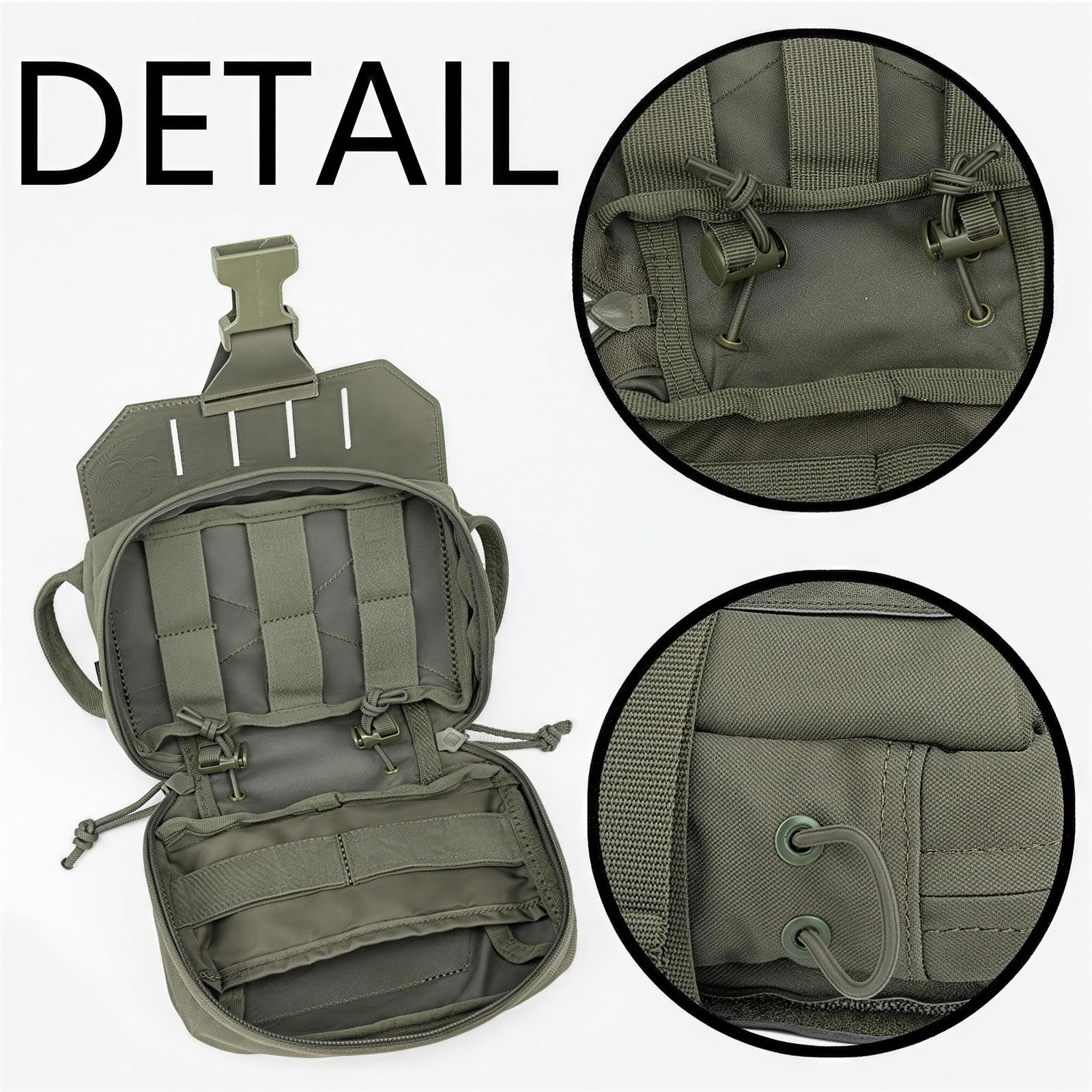 Bolsa IFAK de Despliegue Rápido, Estuche Médico con Fijación MOLLE y Sistema de Liberación Rápida, Organizador para Equipo de Primeros Auxilios
