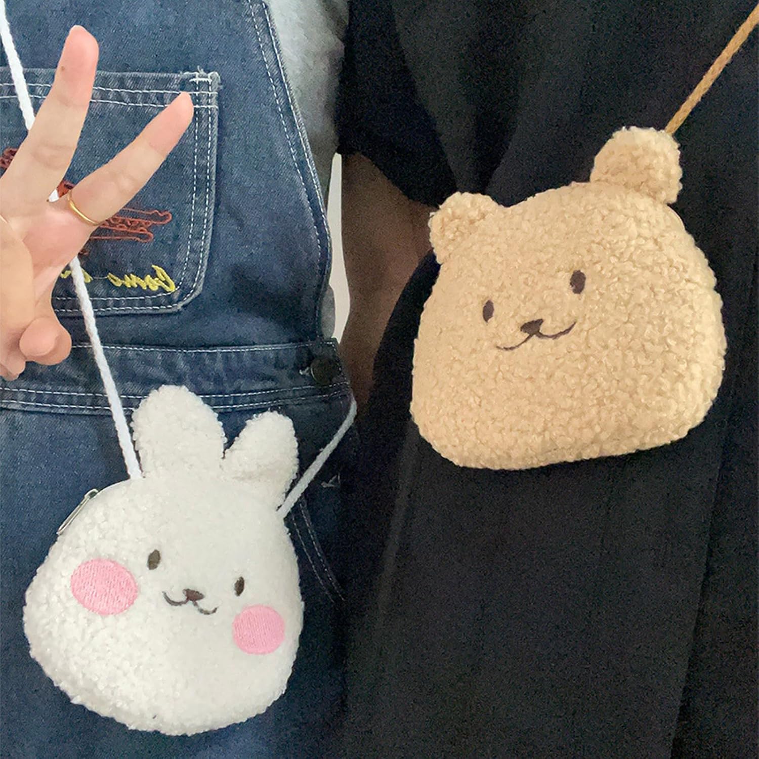 Shoulder Bag Coin Purse Wallet Large Capacity Cartoon Pouches Purse Crossbody Bag with Zippers Minis Handbag Cartoon Pouches with Zippers