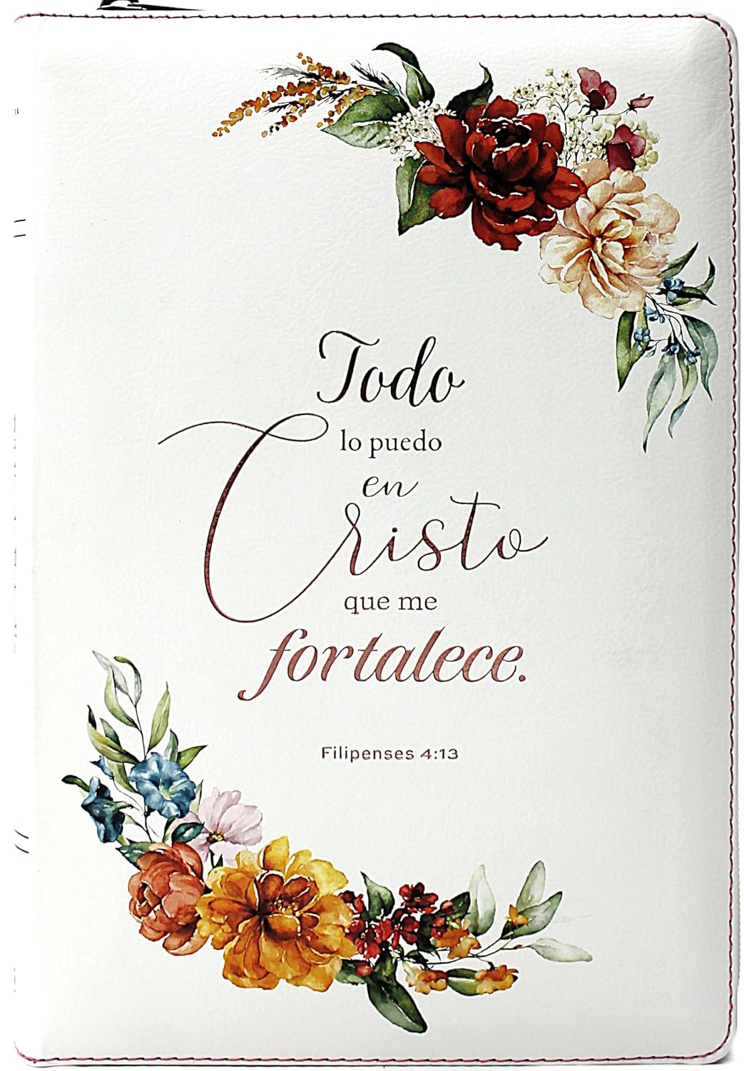Biblia Reina Valera 1960 de estudio para mujer Arcoiris con Cierre Indice en color blanco con flores Edicion Especial Todo lo puedo en Cristo que me ... Biblia Coleccion Celestial (Spanish Edition)      Imitation Leather – June 1, 2025