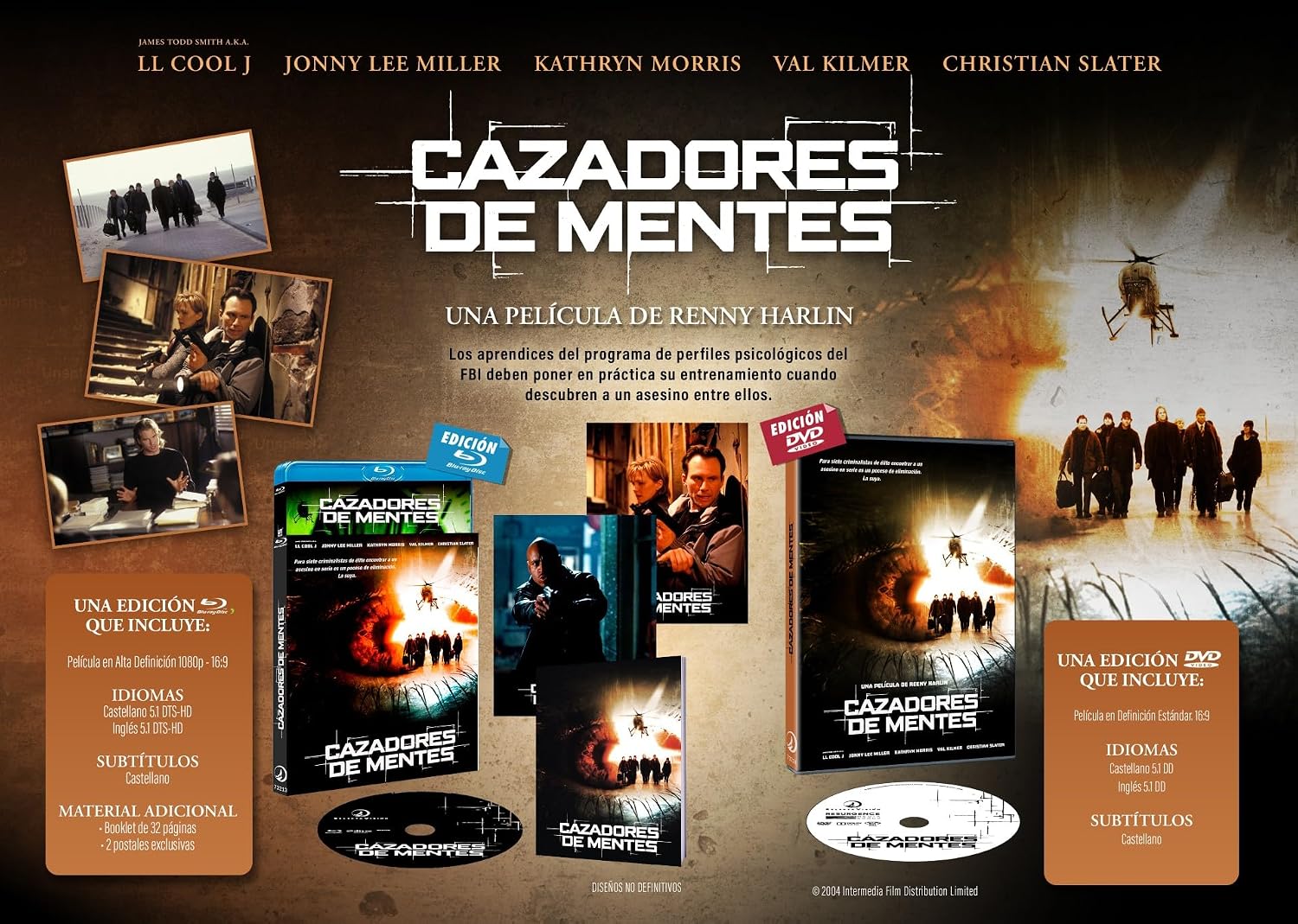 Cazadores de Mentes. Bluray Película. - Détails et caractéristiques