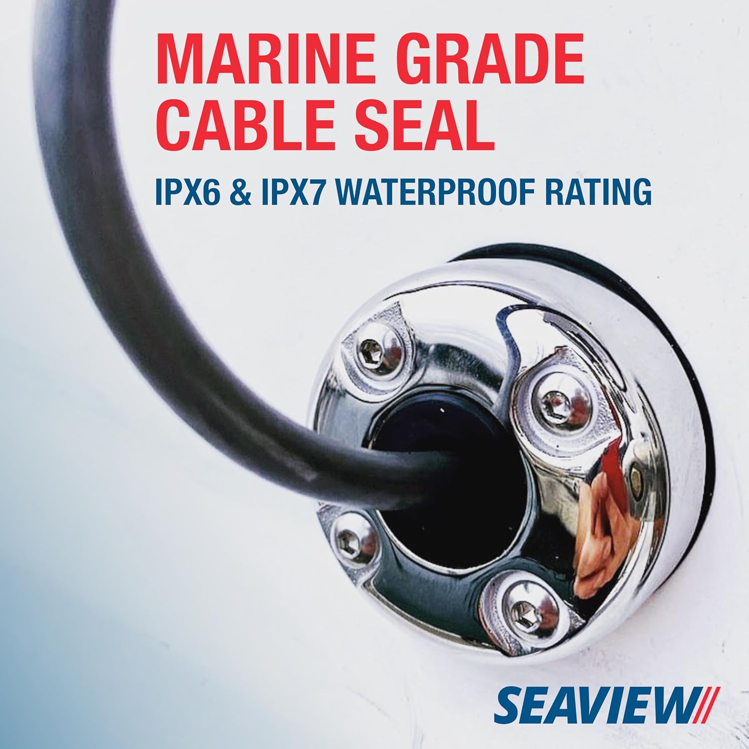 SEAVIEW | Round Cable Gland | Marine Grade Waterproof Cable Pass Through Cable Seal | CG20PG - Grey Plastic