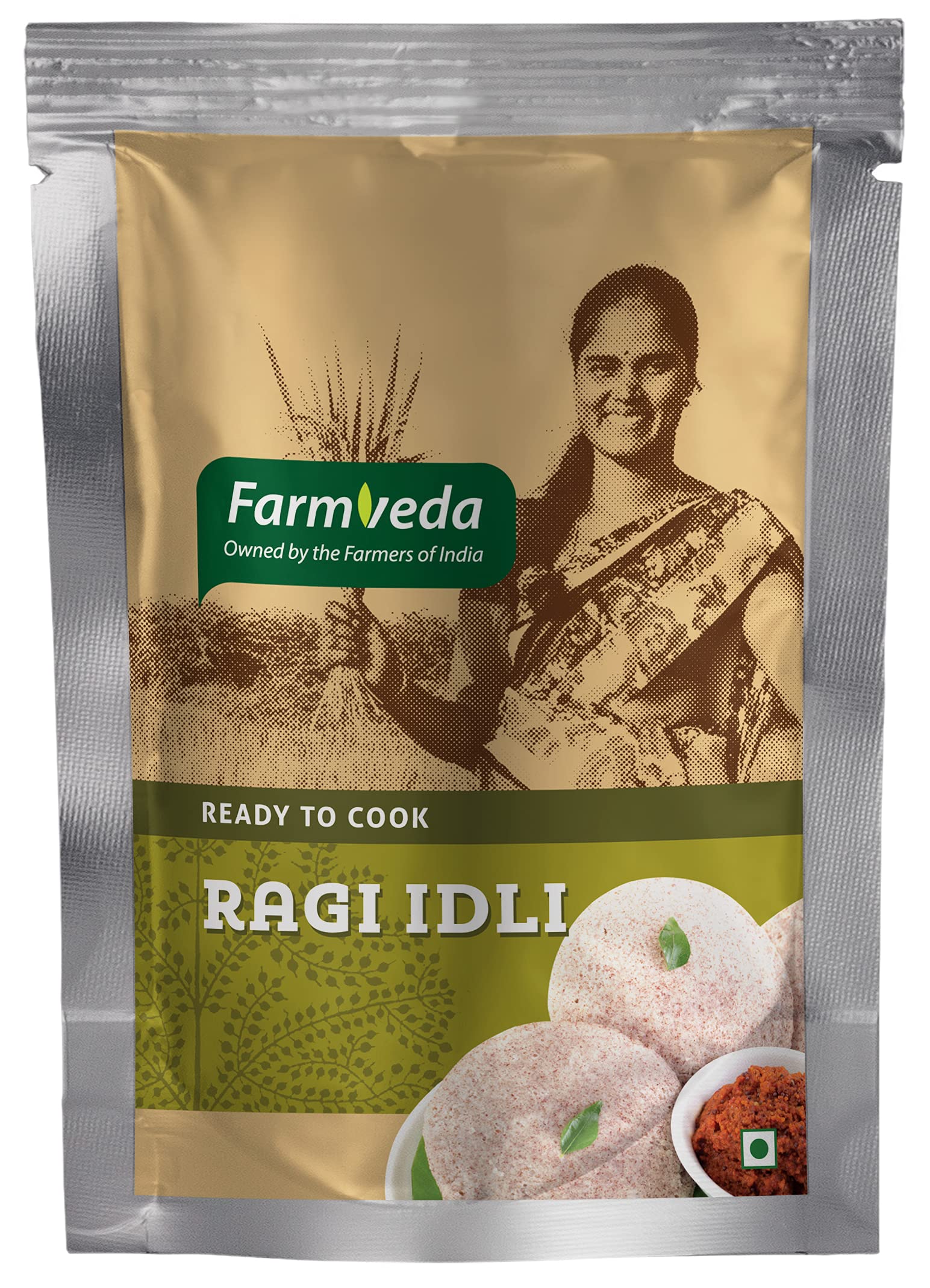 Farmveda Ragi Idli Mix | Instant Raggi Idly Mix, Idli Mix| Gulten Free | 250g (Pack of 2) | Natural And Healthy Food From Farmveda.