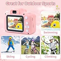 Vista 6 de Cámara digital impermeable para niños, cámara digital impermeable para niños, pantalla IPS de 2 pulgadas, 1080P HD, cámara de acción de video