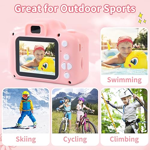 Miniatura 6 de Cámara digital impermeable para niños, cámara digital impermeable para niños, pantalla IPS de 2 pulgadas, 1080P HD, cámara de acción de video para